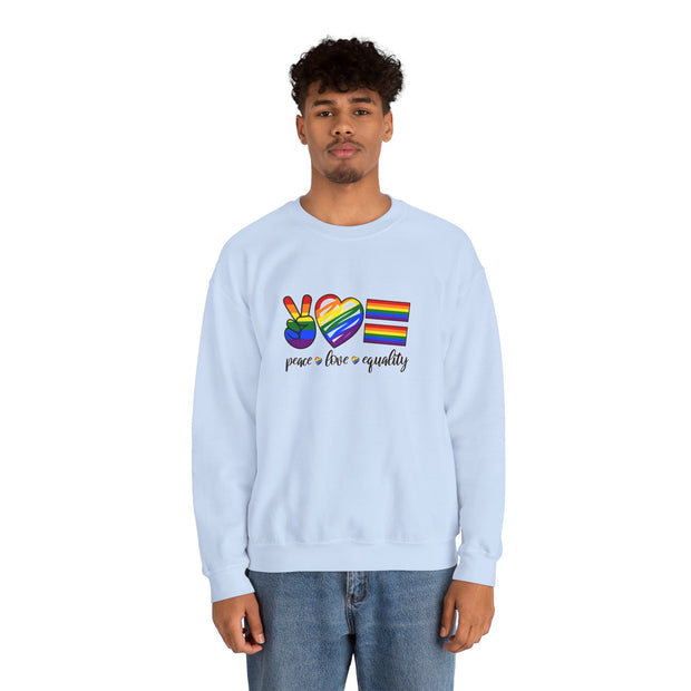 Peace Love Equality Unisex Heavy Blend™ Crewneck Sweatshirt