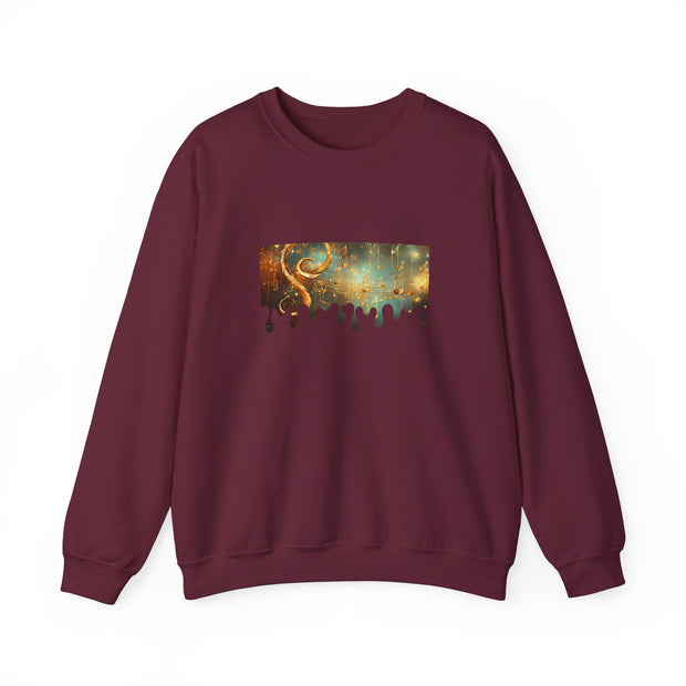 Golden Musical Notes Unisex Heavy Blend™ Crewneck Sweatshirt