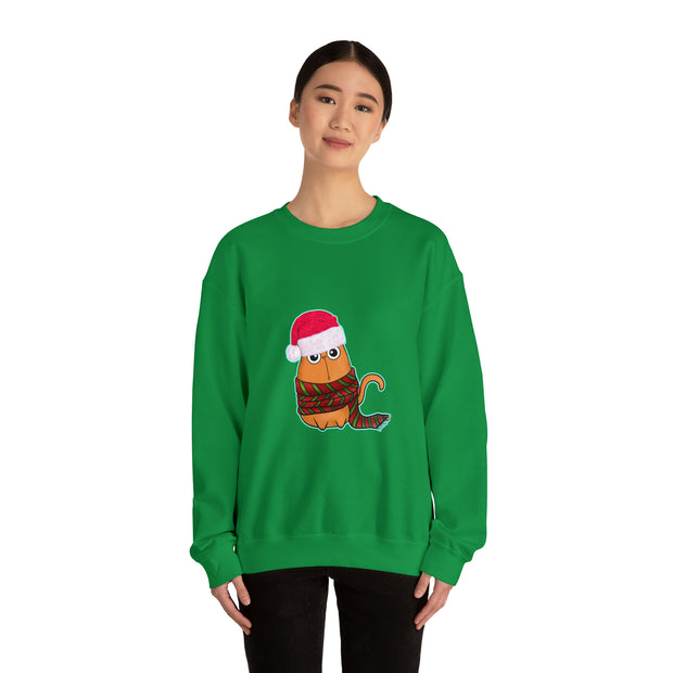Christmas cat Unisex Heavy Blend™ Crewneck Sweatshirt