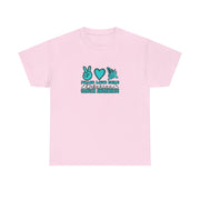 Peace Love Cure Unisex Heavy Cotton Tee