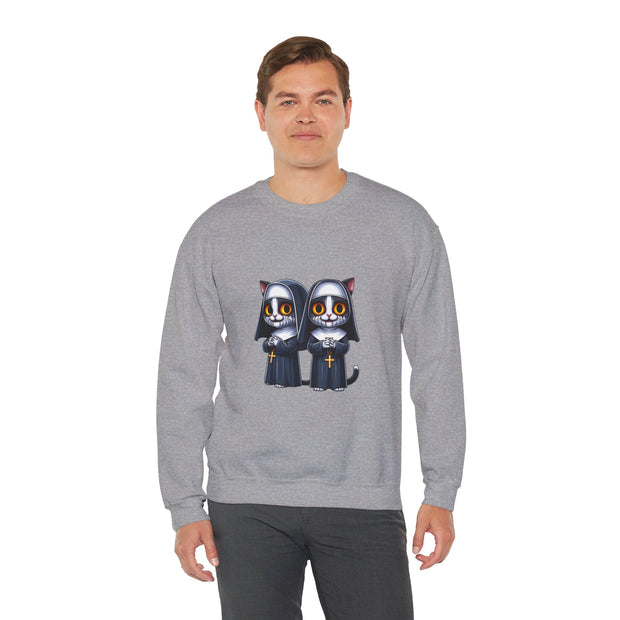 Horror Movie Cats Unisex Heavy Blend™ Crewneck Sweatshirt