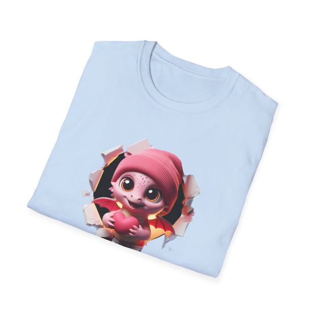 Valentines Dragon 2 Sided Unisex Softstyle T-Shirt