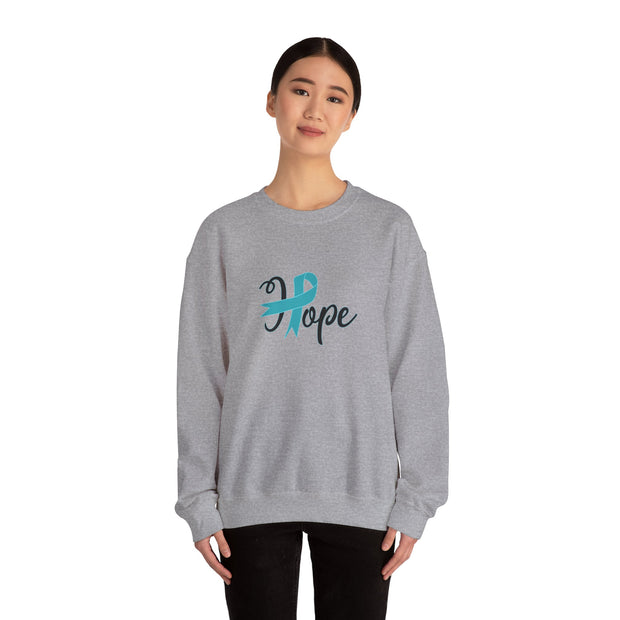 Ovarian Cancer Hope Unisex Heavy Blend™ Crewneck Sweatshirt