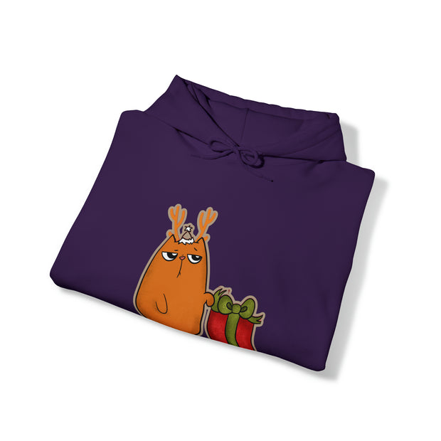 Christmas cat Unisex Heavy Blend™ Hooded Sweatshirt