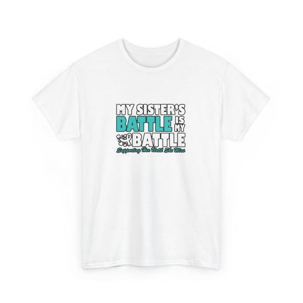 Sister Ovarian Cancer Unisex Heavy Cotton Tee