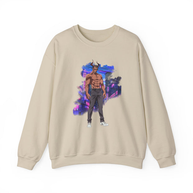 Anime Male Demon Unisex Heavy Blend™ Crewneck Sweatshirt