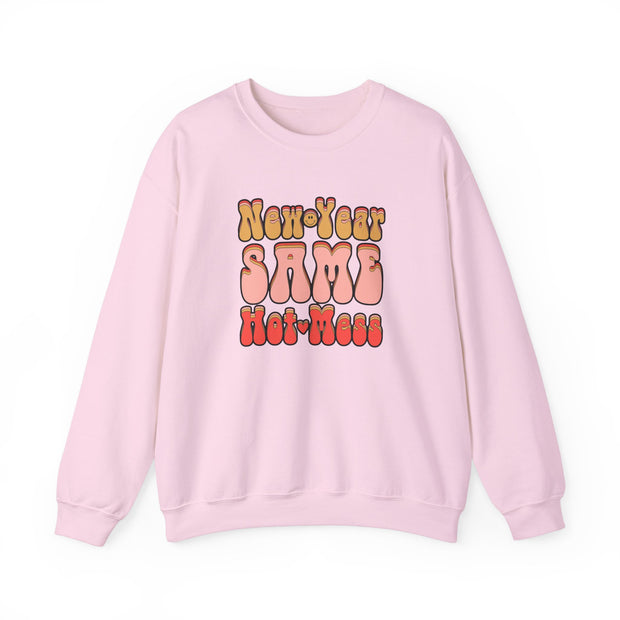 Same Hot Mess Unisex Heavy Blend™ Crewneck Sweatshirt