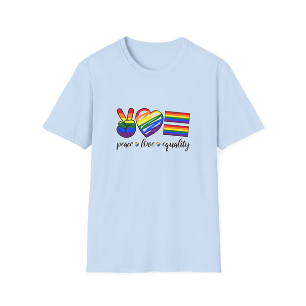 Peace Love and Equality Unisex Softstyle T-Shirt
