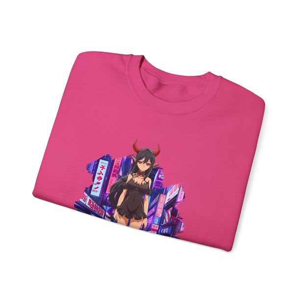 Anime Female Demon Unisex Heavy Blend™ Crewneck Sweatshirt