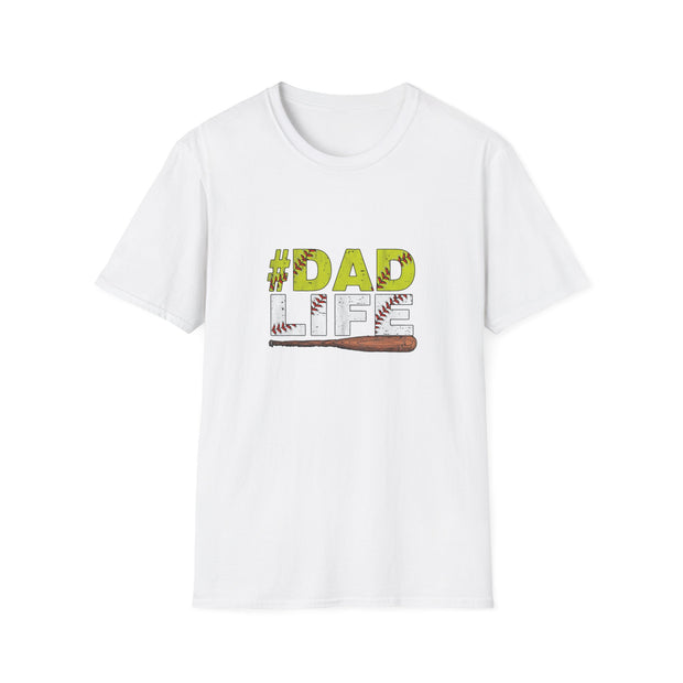 Baseball Dad Life Unisex Softstyle T-Shirt