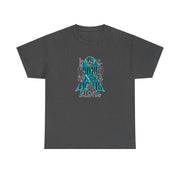 Family Support Ovarian Cancer Unisex Heavy Cotton Tee