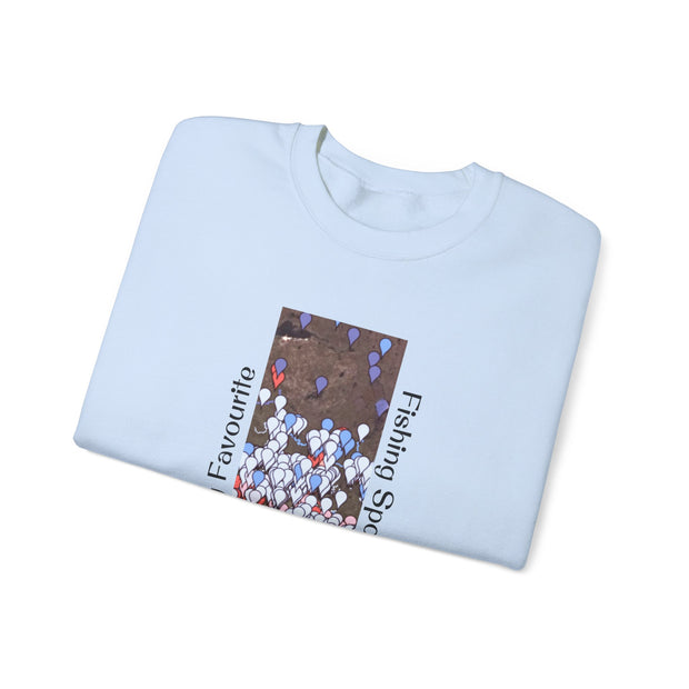 Saskatchewan Fishing Spots Unisex Heavy Blend™ Crewneck Sweatshirt