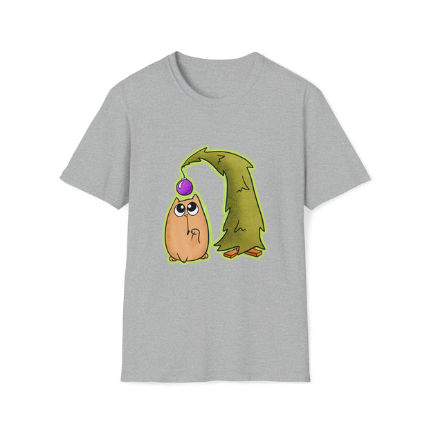Christmas cat Unisex Softstyle T-Shirt