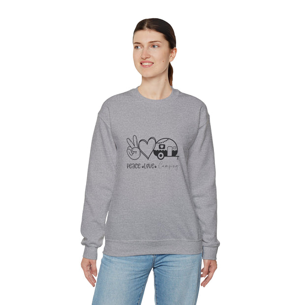 Peace Love Camping Unisex Heavy Blend™ Crewneck Sweatshirt