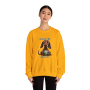 Funny Coffee Dog Unisex Heavy Blend™ Crewneck Sweatshirt