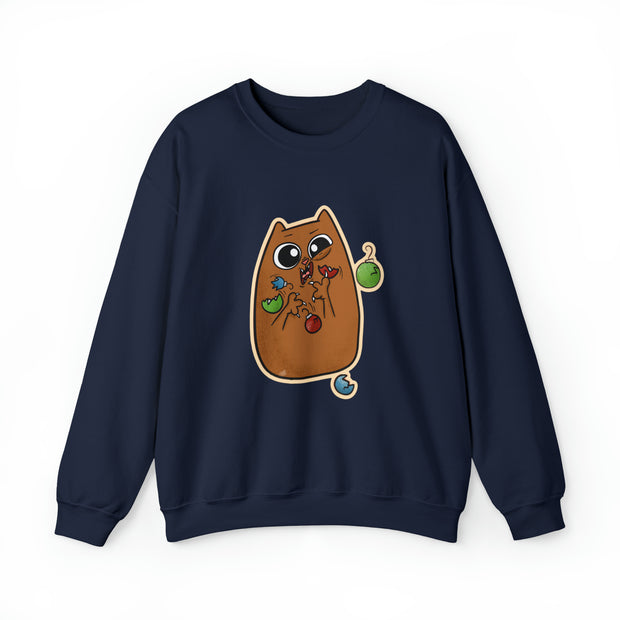 Christmas cat Unisex Heavy Blend™ Crewneck Sweatshirt
