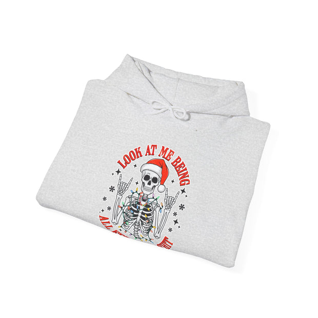 Festive Skeleton Unisex Heavy Blend™ Hooded Sweatshirt