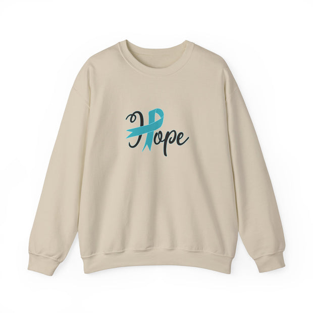 Ovarian Cancer Hope Unisex Heavy Blend™ Crewneck Sweatshirt
