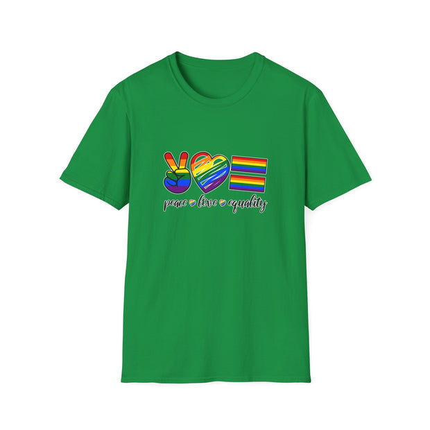 Peace Love and Equality Unisex Softstyle T-Shirt