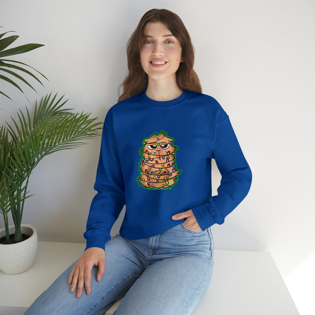 Christmas cat Unisex Heavy Blend™ Crewneck Sweatshirt
