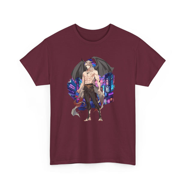 Anime Male Demon Unisex Heavy Cotton Tee