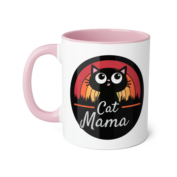 Cat Mama Accent Mugs, 11oz