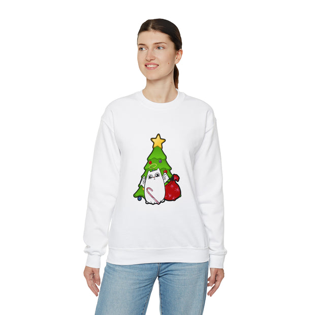 Christmas cat Unisex Heavy Blend™ Crewneck Sweatshirt