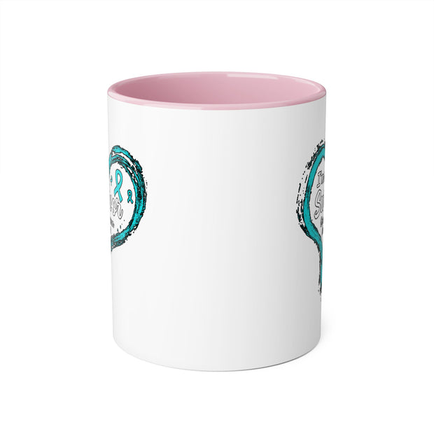 Ovarian Cancer Survivor Accent Mugs, 11oz