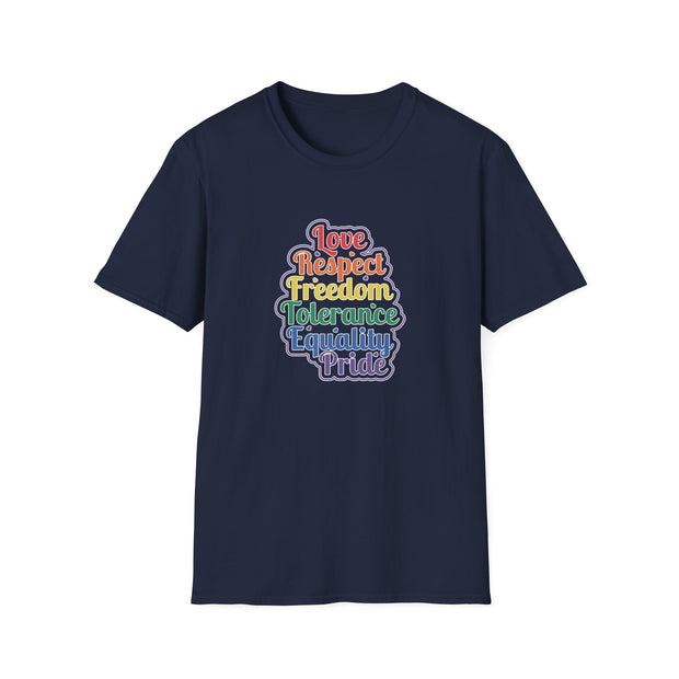 Love Respect Freedom Unisex Softstyle T-Shirt