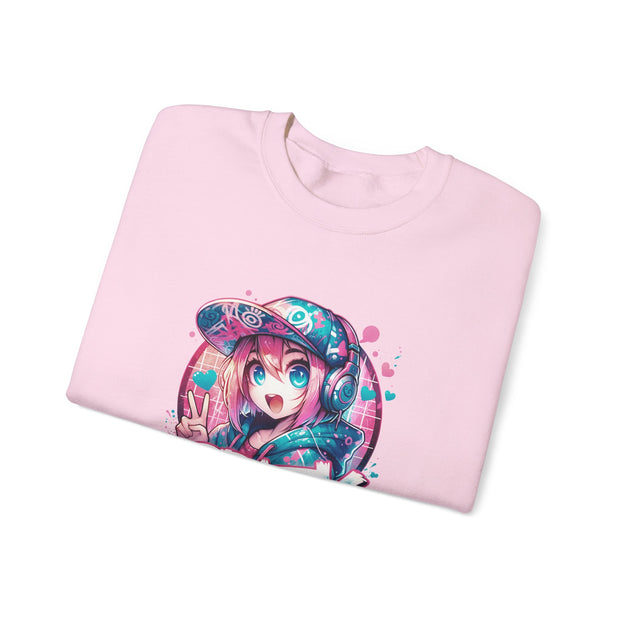 Graffiti Anime Girls Unisex Heavy Blend™ Crewneck Sweatshirt
