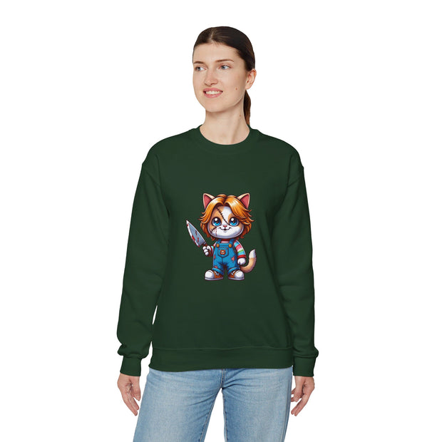 Horror Movie Cats Unisex Heavy Blend™ Crewneck Sweatshirt