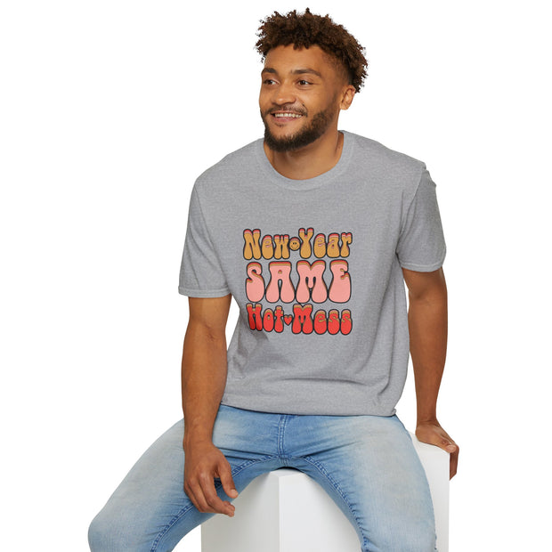 Same Hot Mess Unisex Softstyle T-Shirt