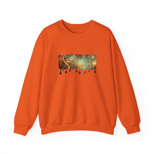 Golden Musical Notes Unisex Heavy Blend™ Crewneck Sweatshirt