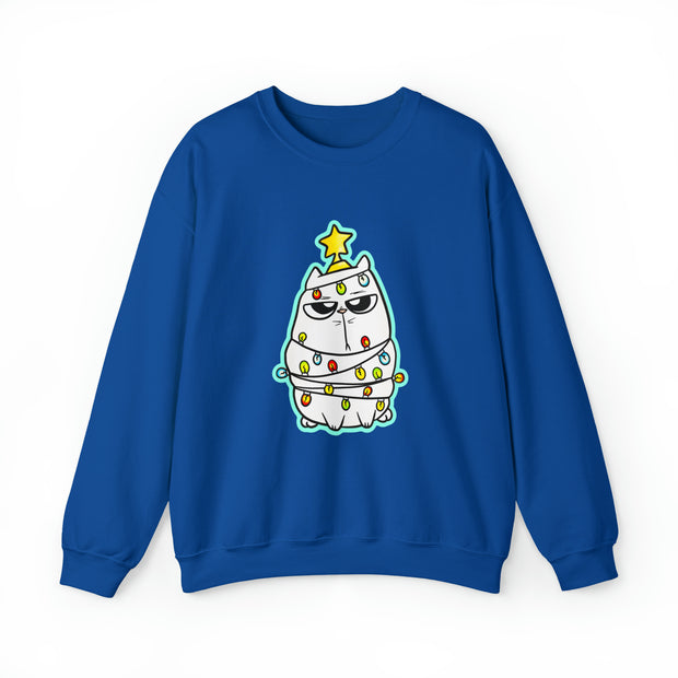 Christmas cat Unisex Heavy Blend™ Crewneck Sweatshirt
