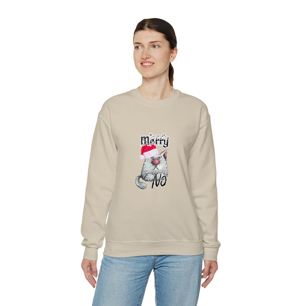 Christmas cat Unisex Heavy Blend™ Crewneck Sweatshirt