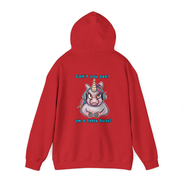 Busy Gaming Unicorn Unisex Heavy Blend™ Hooded Sweatshirt