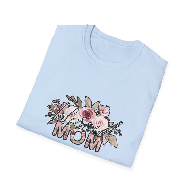 Mom Flowers Unisex Softstyle T-Shirt