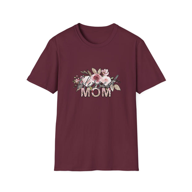 Mom Flowers Unisex Softstyle T-Shirt