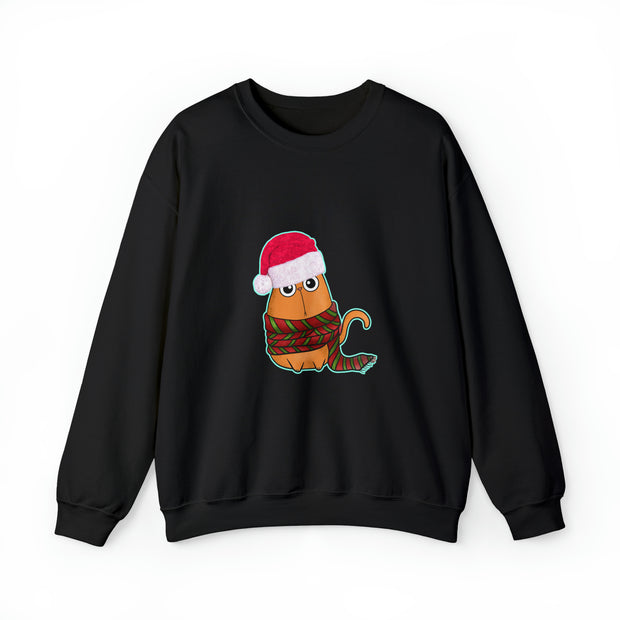Christmas cat Unisex Heavy Blend™ Crewneck Sweatshirt