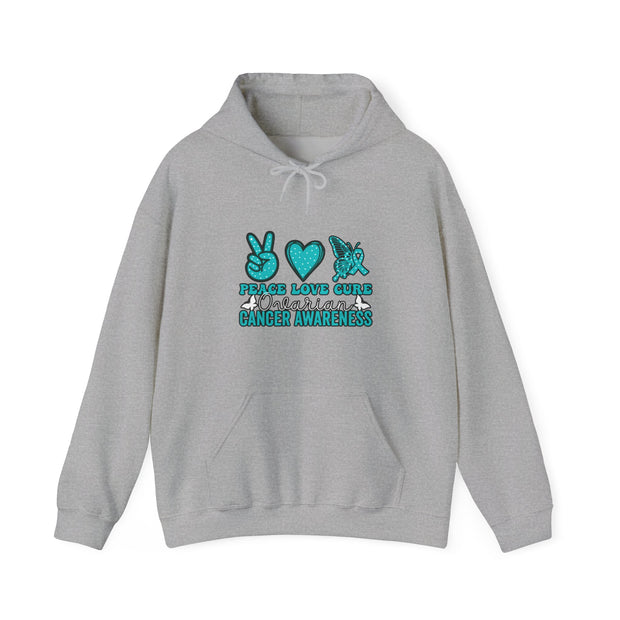 Peace Love Cure Unisex Heavy Blend™ Hooded Sweatshirt