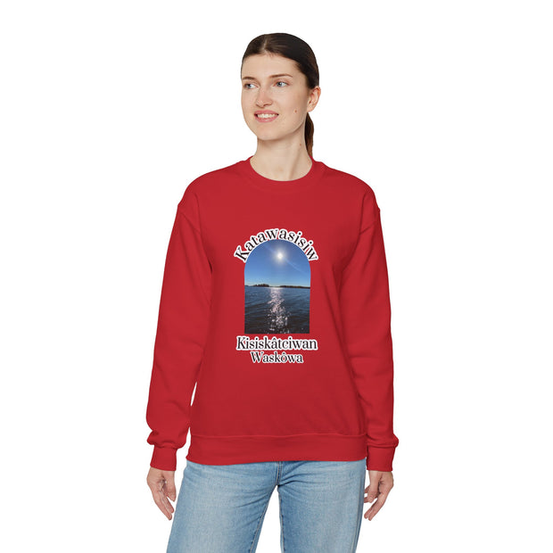 Cree Saskatchewan Skies Unisex Heavy Blend™ Crewneck Sweatshirt