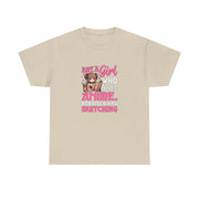 Anime, Boba, Sketching Unisex Heavy Cotton Tee