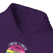 I Know I Throw Like A Girl Unisex Heavy Blend™ Hooded Sweatshirt