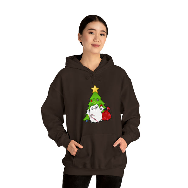 Christmas cat Unisex Heavy Blend™ Hooded Sweatshirt
