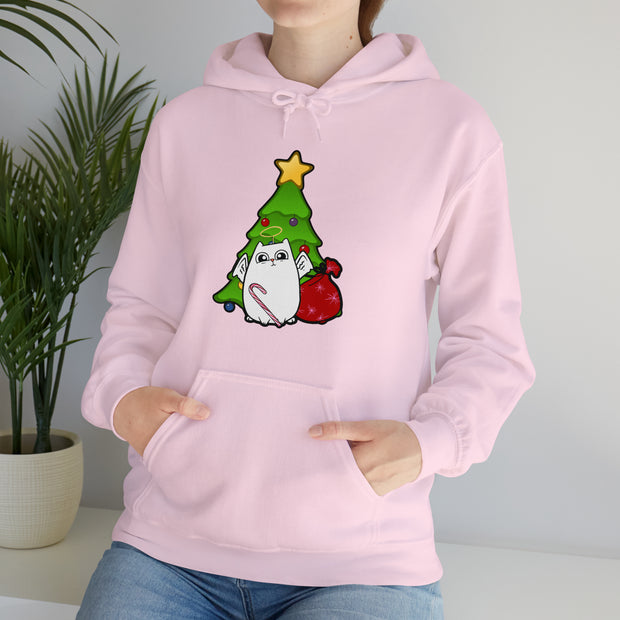 Christmas cat Unisex Heavy Blend™ Hooded Sweatshirt