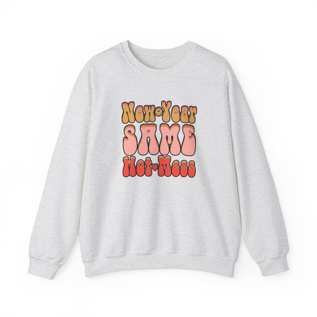 Same Hot Mess Unisex Heavy Blend™ Crewneck Sweatshirt
