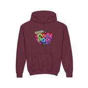 Youth Hooded Sweatshirt with Soda Pop Design, Fun Sweatshirt for Kids, Perfect Gift for Birthdays, Cozy Hooded Top, Great for Casual Wear