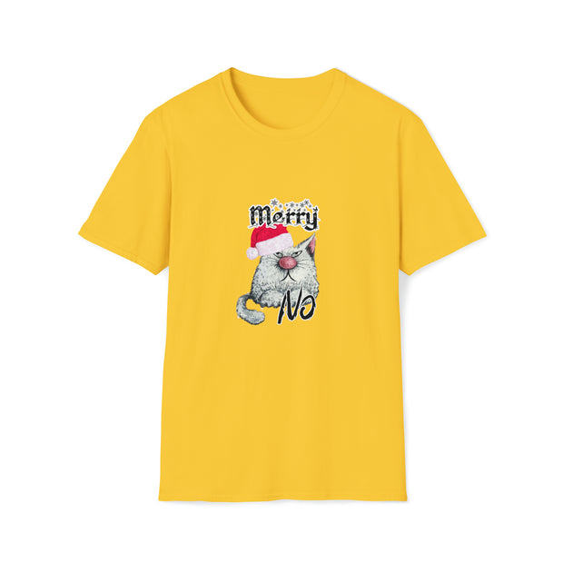 Christmas cat Unisex Softstyle T-Shirt