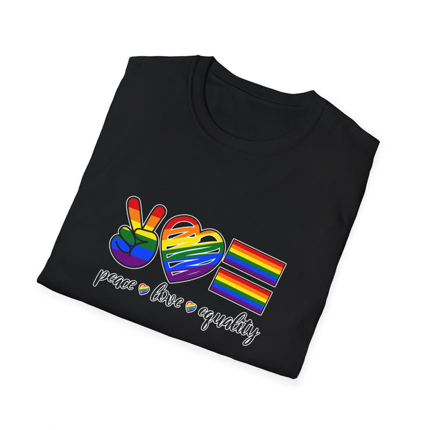 Peace Love and Equality Unisex Softstyle T-Shirt