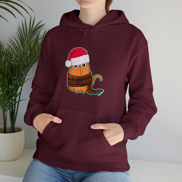 Christmas cat Unisex Heavy Blend™ Hooded Sweatshirt